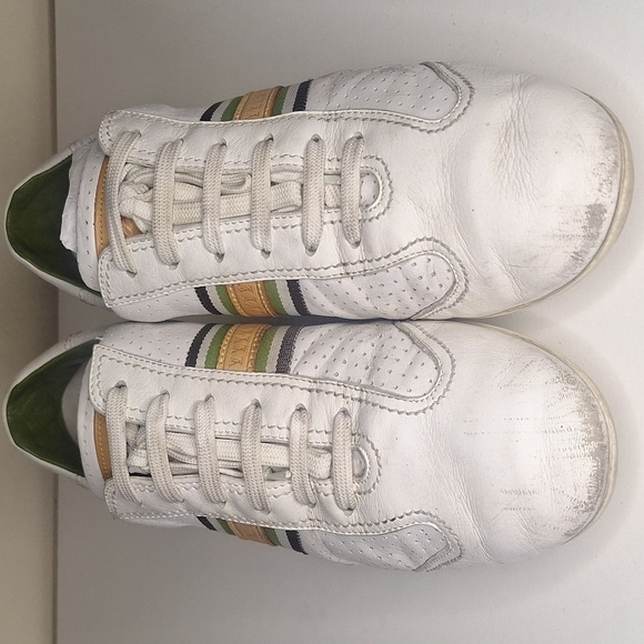 Louis Vuitton White Perforated Leather Bastia Sneakers Size Mens 7 - Picture 2 of 15